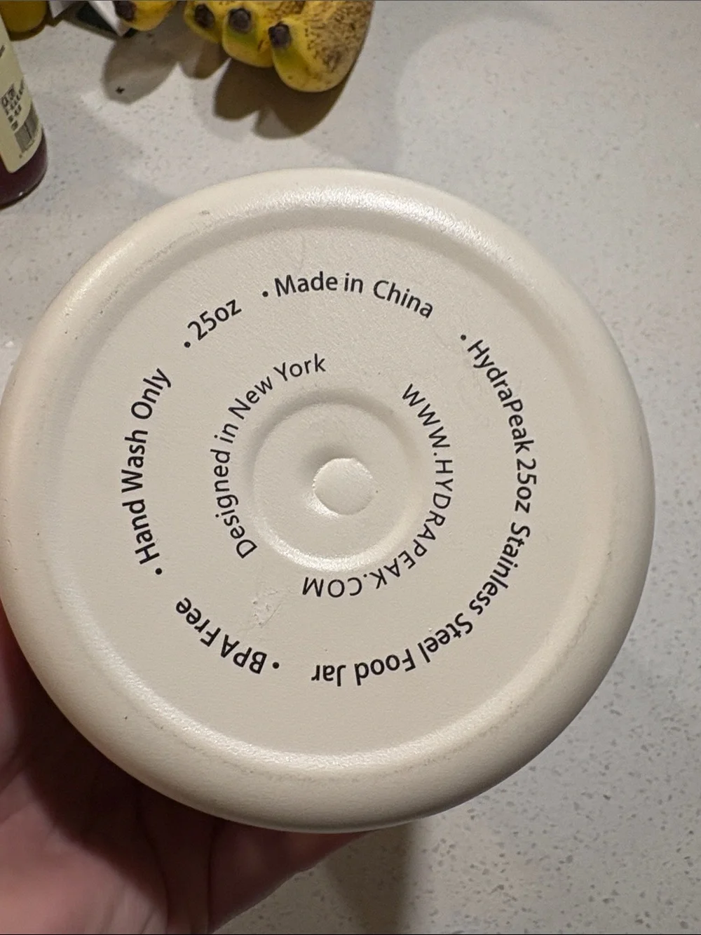 Hydrapeak Cream Mushroom Print Insulated Food Jar